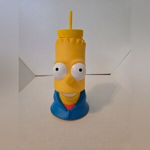 Bart Simpson Extra Large Beverage Container With Straw Universal Studios
